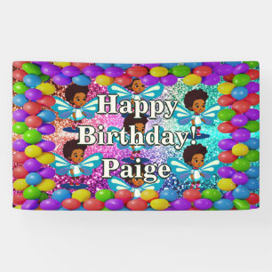 Bannière d'anniversaire de personnage personnalisé