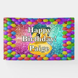 Bannière d'anniversaire de personnage personnalisé
