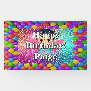 Bannière d'anniversaire de personnage personnalisé