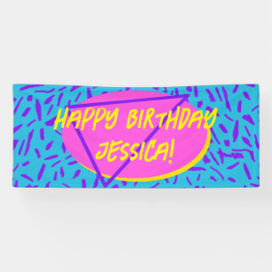 Bannière d'anniversaire des années 90