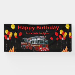 Bannière d'anniversaire des pompiers