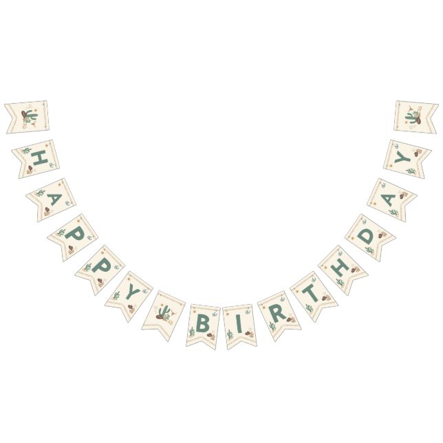 Bannière d'anniversaire du premier rodéo heureux (Tout)