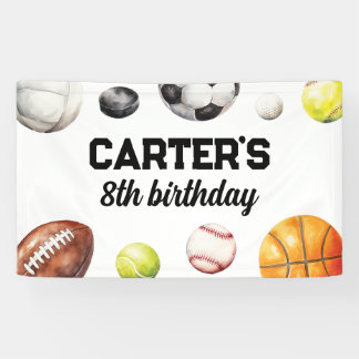 Bannière d'anniversaire du sport