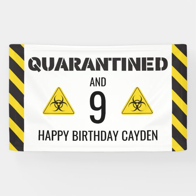 Bannière d'anniversaire en quarantaine (Horizontal)