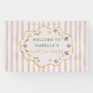 Bannière d'anniversaire Fille Bohème Florale Sauva