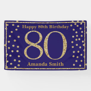 Bannière d'anniversaire Joyeux 80e Parties scintil
