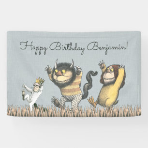Bannière d'anniversaire Là où les choses sauvages 