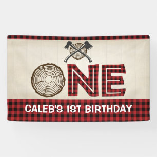 Bannière d'anniversaire Lumberjack 1er - Lumberjac