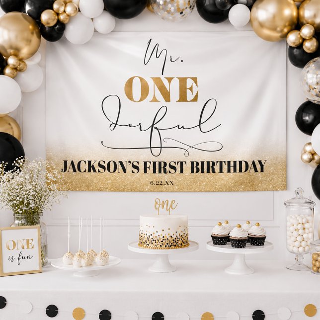 Bannière d'anniversaire M. Onederful (Mr. Onederful Birthday Banner)