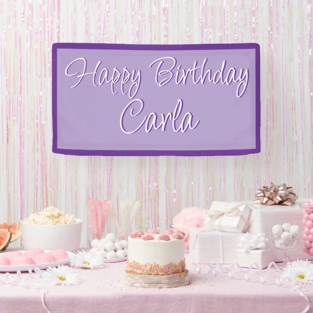 Bannière d'anniversaire - Nom personnalisé (Fête)