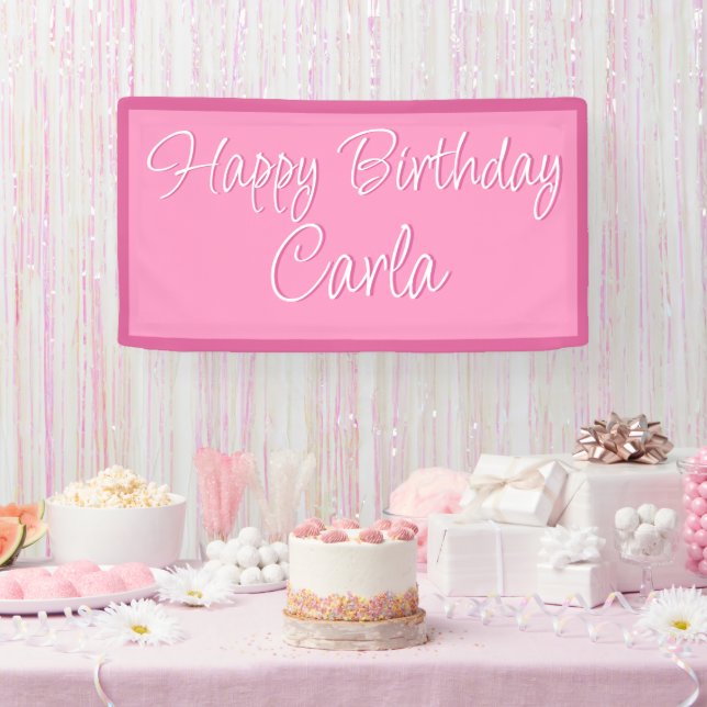 Bannière d'anniversaire - Nom personnalisé (Fête)