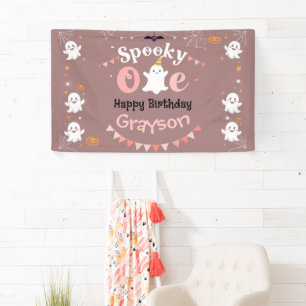 Bannière d'anniversaire Ooky Éffrayant personnalis