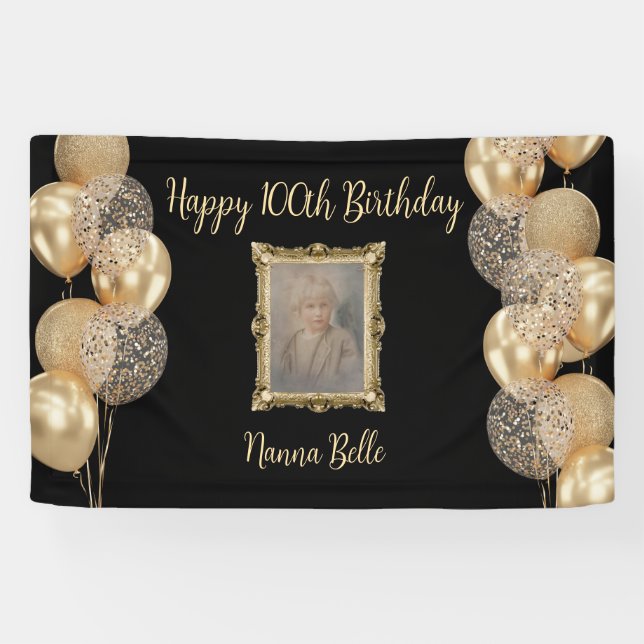 Bannière d'anniversaire - personnalisation avec ph (Horizontal)