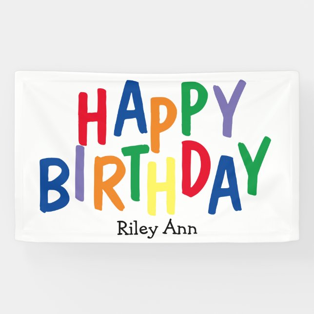 Bannière d'anniversaire personnalisée (Horizontal)