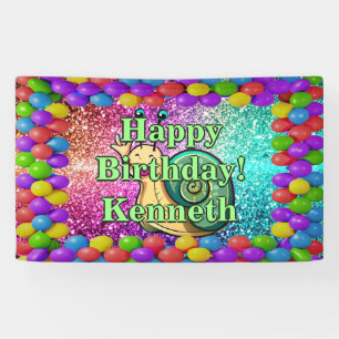Bannière d'anniversaire personnalisée avec escargo