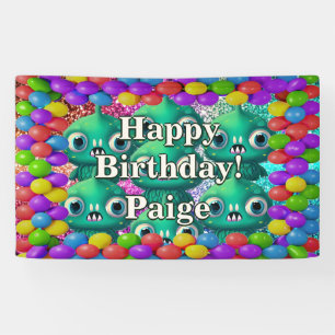 Bannière d'anniversaire personnalisée avec personn