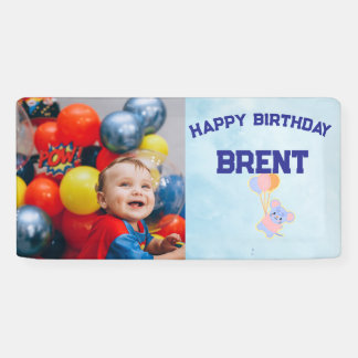 Bannière d'anniversaire personnalisée avec photo e
