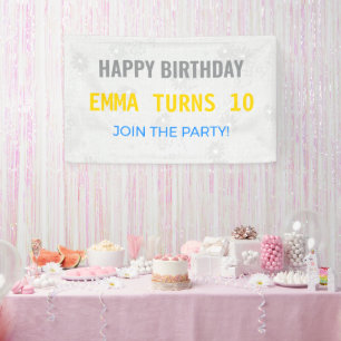 Bannière d'anniversaire Personnalisée Fête G