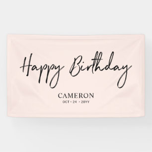 Bannière d'anniversaire personnalisée minimale Noi
