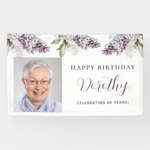 Bannière d'anniversaire personnalisée Photo 60e Fl