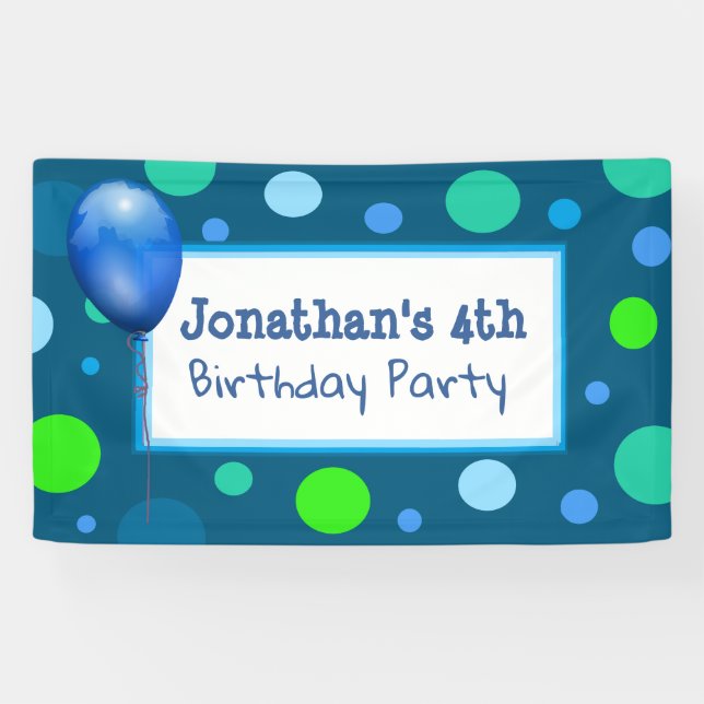 Bannière d'anniversaire personnalisée pour petit g (Horizontal)