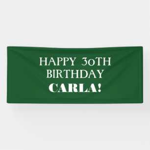 Bannière d'anniversaire pour tous les âges vert