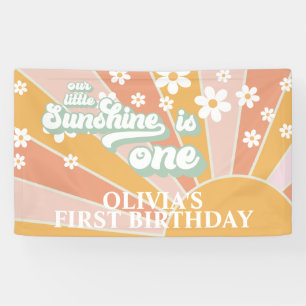 Bannière d'anniversaire Rétro Notre Petit Soleil D
