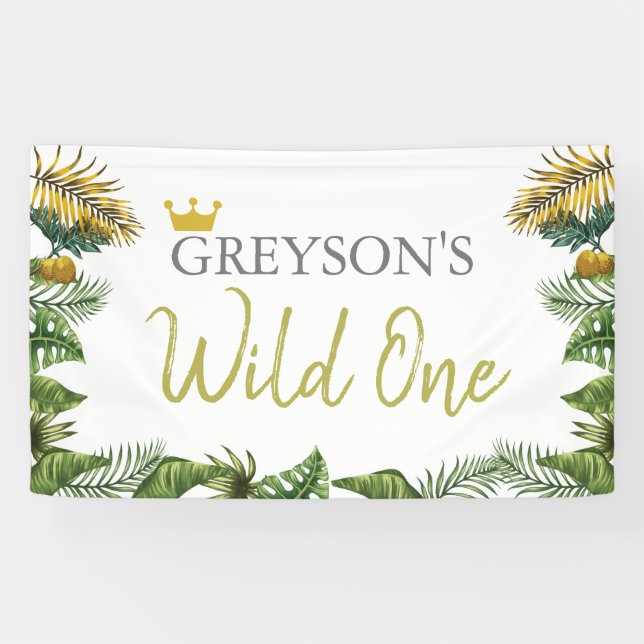 Bannière d'anniversaire sauvage - Décor d'annivers (Horizontal)