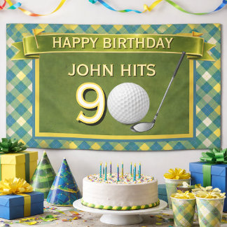 Bannière d'anniversaire sur le thème de Golf, Golf