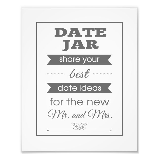 Bannière Date Jar Mariage Signal Photo Imprimer -  (Devant)