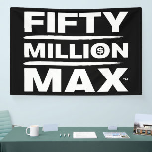 Bannière de 50 millions de maxi™ en logo blanc 4" 
