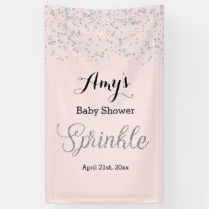 Bannière de Baby shower à arrosage rose pour bébé