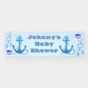 Bannière de Baby shower à thème nautique personnal