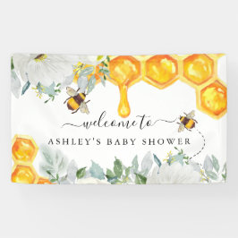 Bannière de Baby Shower | Abeille Bourdon à Motif 