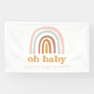 Bannière de Baby shower arc-en-ciel Boho