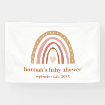 Bannière de Baby shower arc-en-ciel Boho