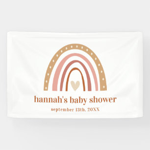 Bannière de Baby shower arc-en-ciel Boho