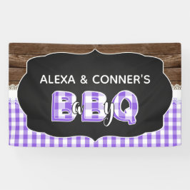Bannière de Baby shower bébé Q - violet
