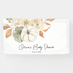 Bannière de Baby shower Citrouille Rustique Automn
