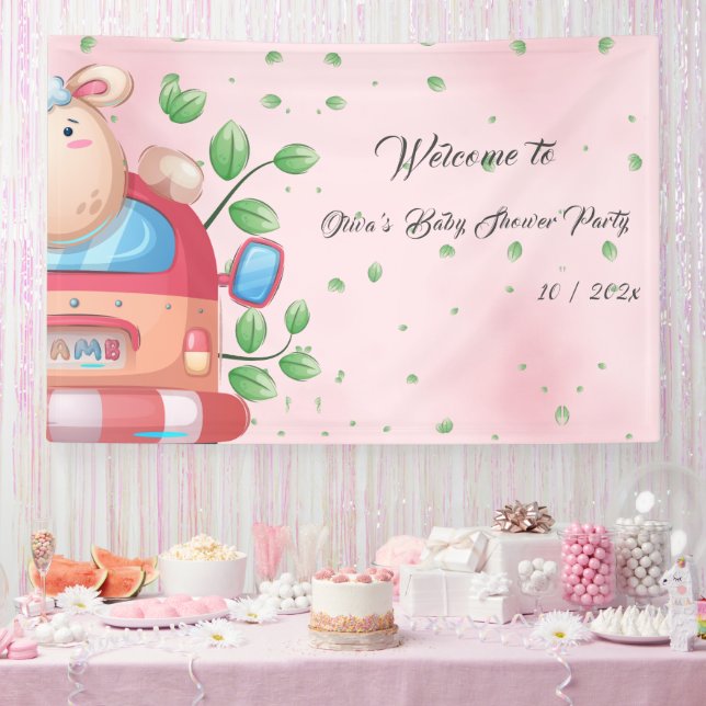 Bannière de Baby shower d'agneau mignonne pour béb (Fête)