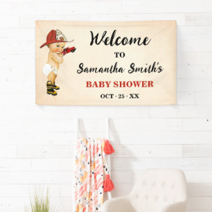 Bannière de Baby shower de bienvenue du petit bébé