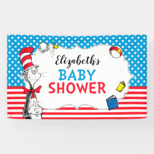 Bannière de Baby Shower de Dr. Seuss - Chat dans l