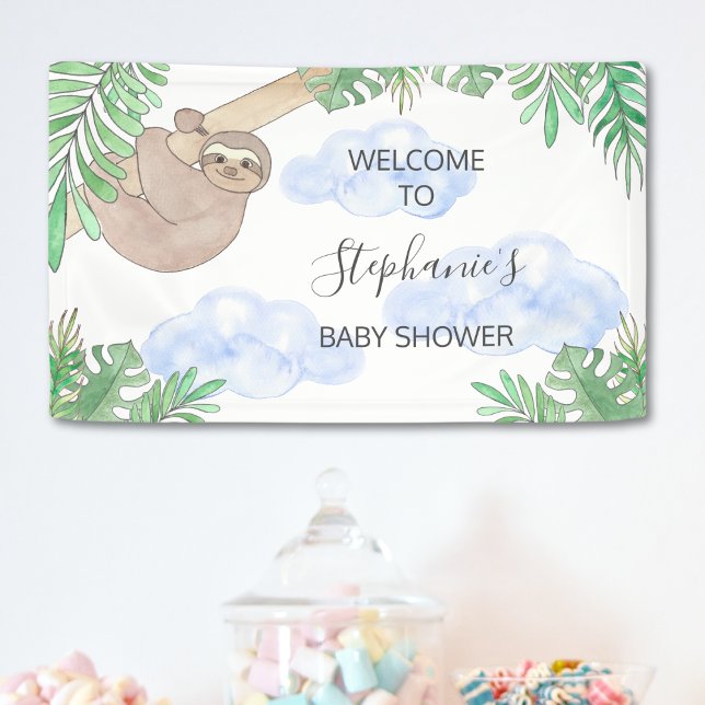Bannière de Baby shower de fentes mignonnes (Créateur téléchargé)