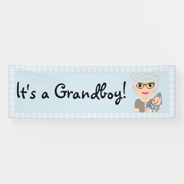 Bannière de baby shower de grand-mère (Horizontal)