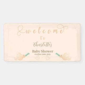 Bannière de Baby shower mignonne Baby Dove