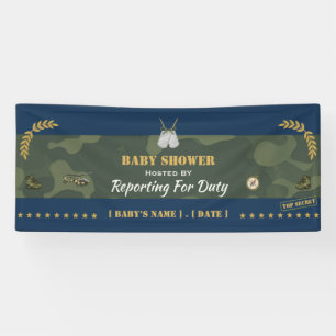 Bannière de Baby Shower Militaire — Présentation a