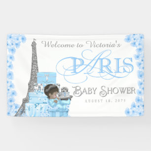 Bannière de Baby Shower pour Garçons à Paris