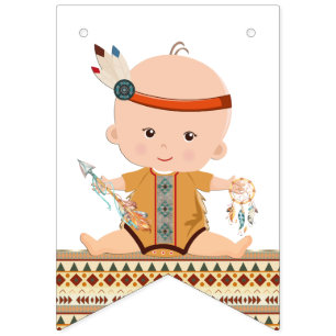 Bannière de Baby shower tribal