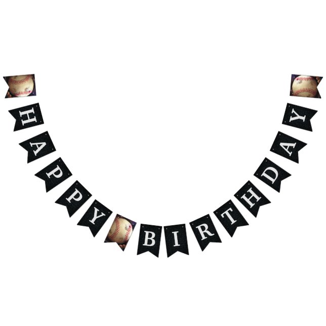 Bannière de base-ball du joyeux anniversaire des (Tout)