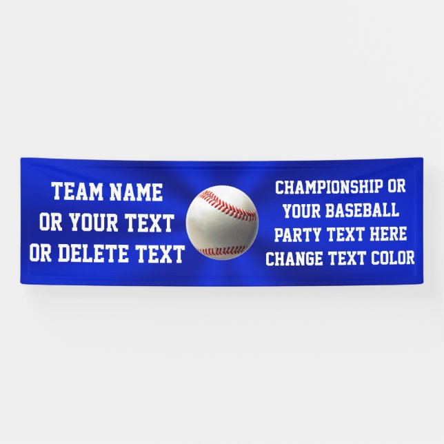 Bannière de base-ball personnalisée par bleu avec (Horizontal)